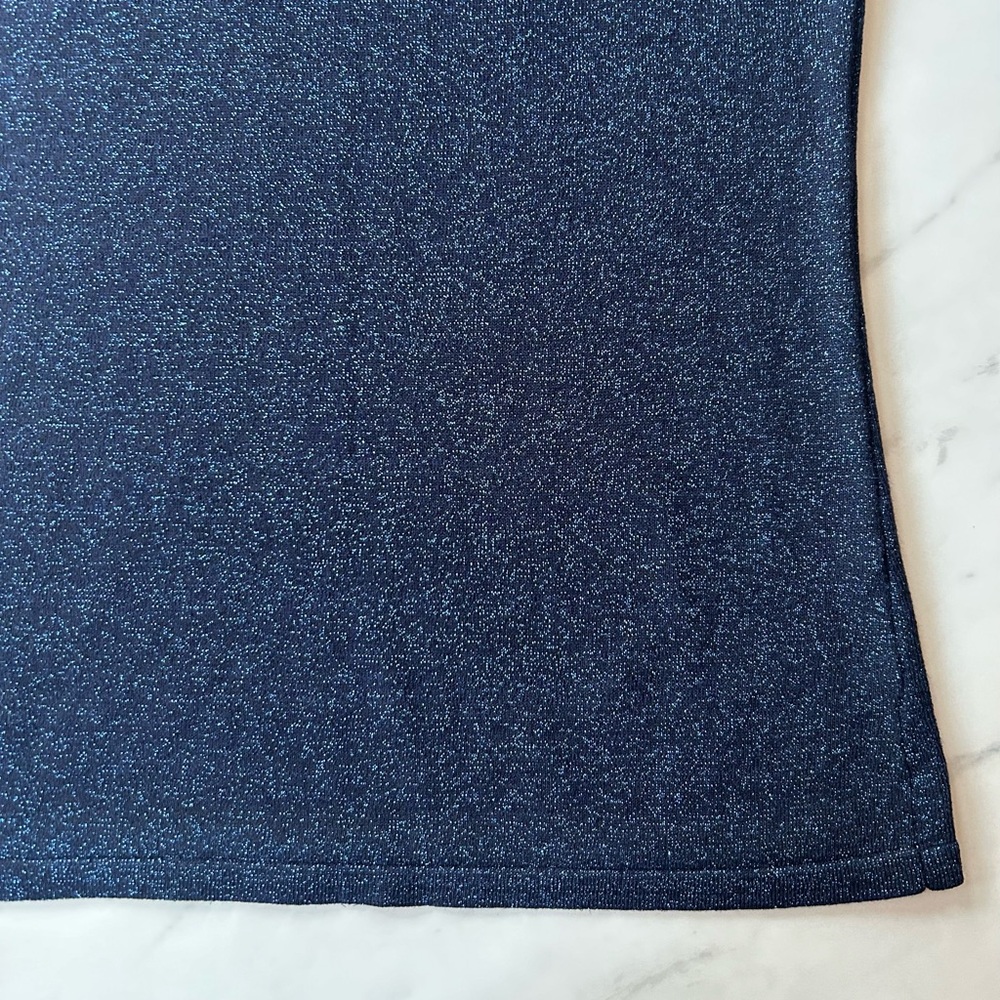 Belldini size M navy glittery knit tank top - Picture 13 of 14
